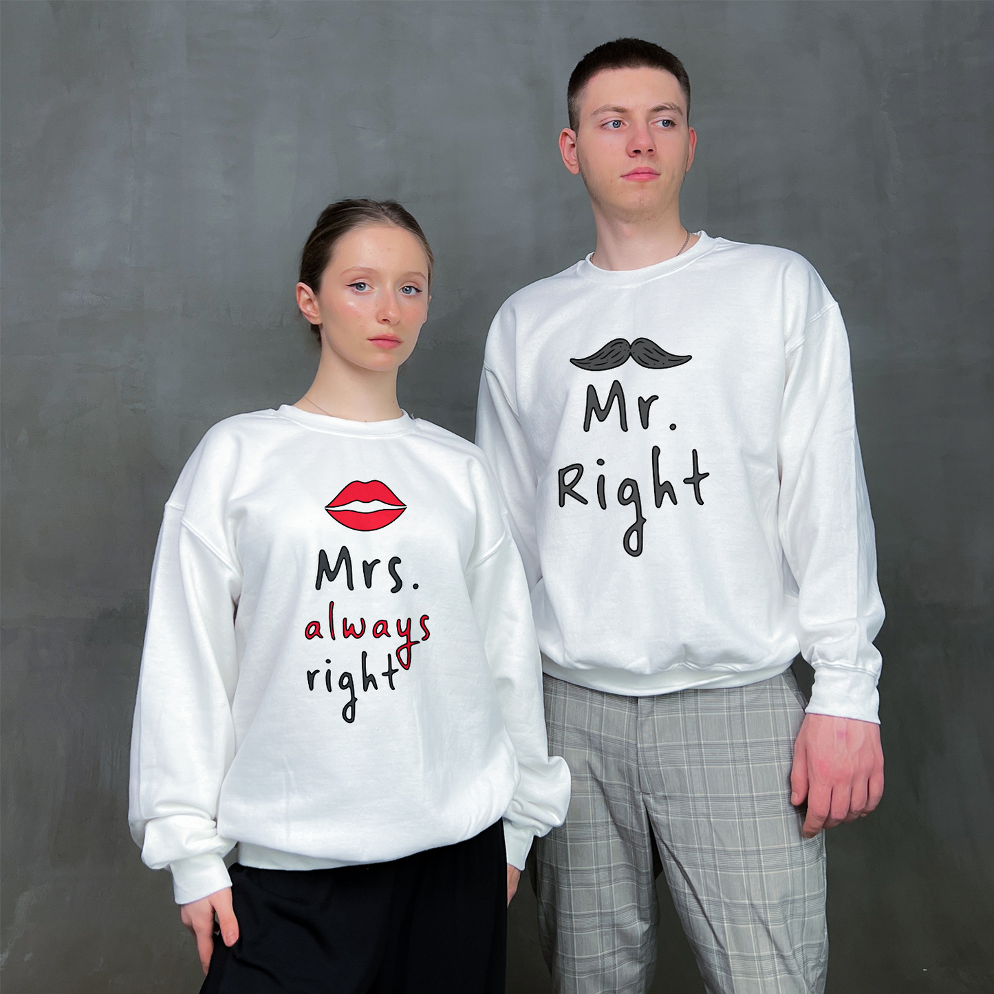 Парні світшоти "Mr. and Mrs. right"