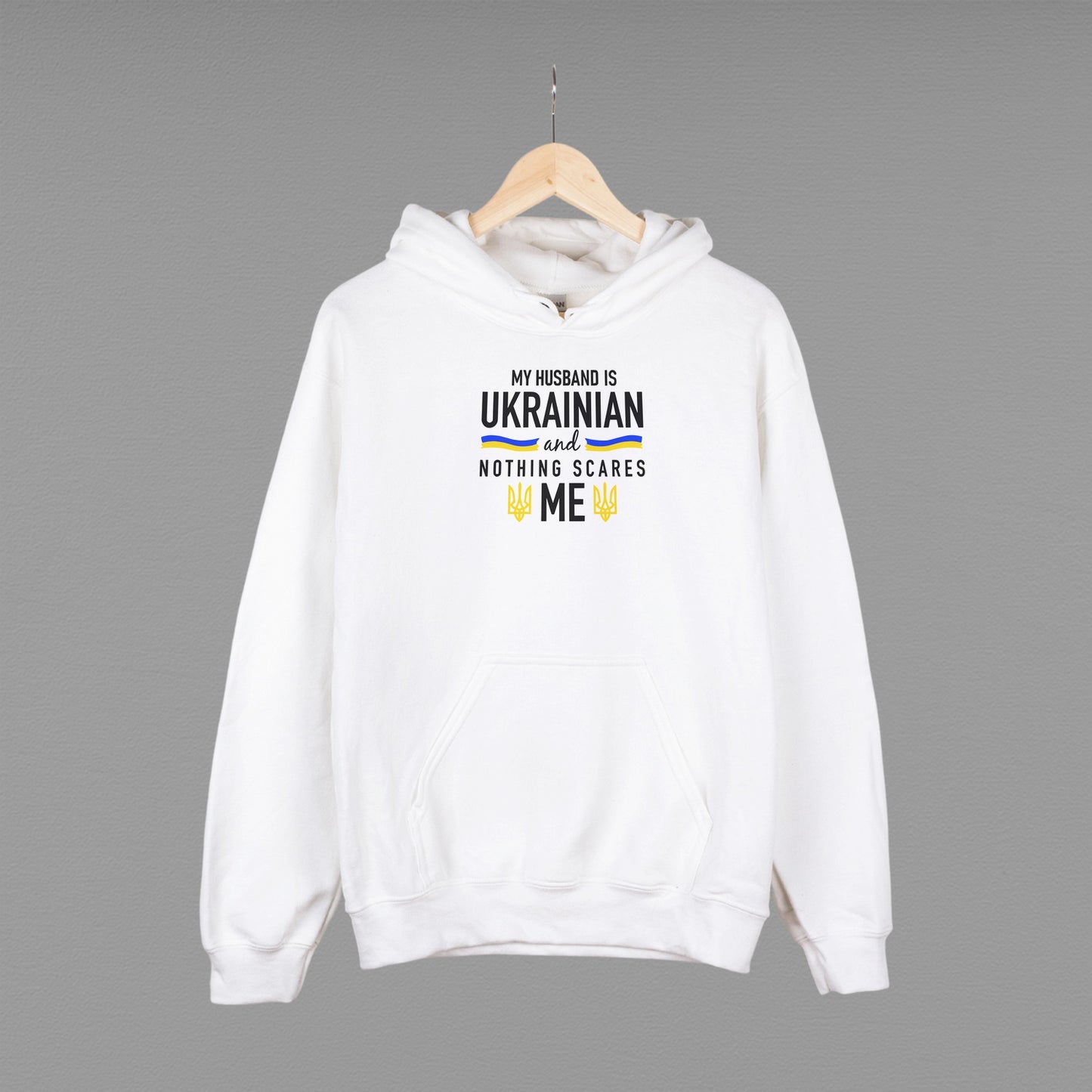 Толстовка (худі) "My husband is Ukranian"