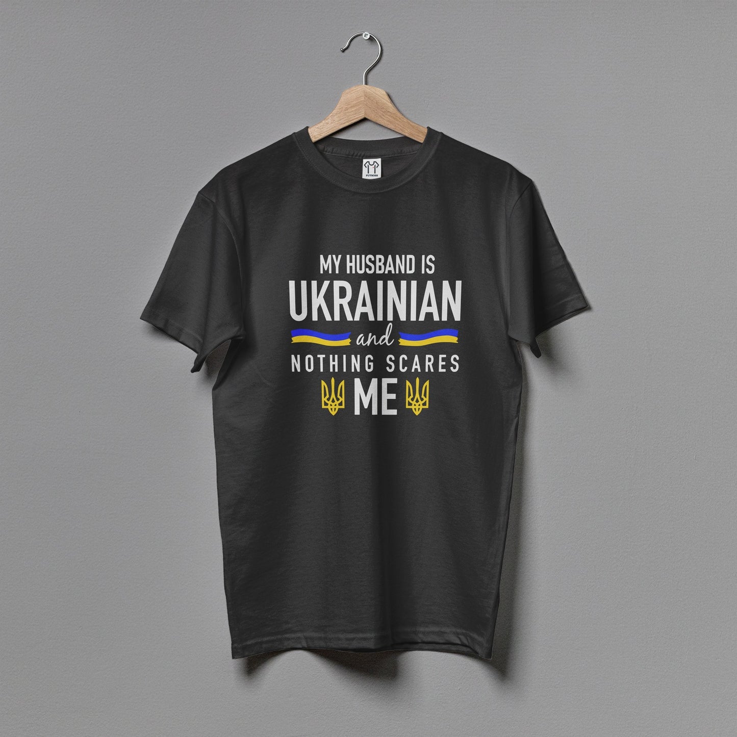 Жіноча футболка "My husband is Ukranian"