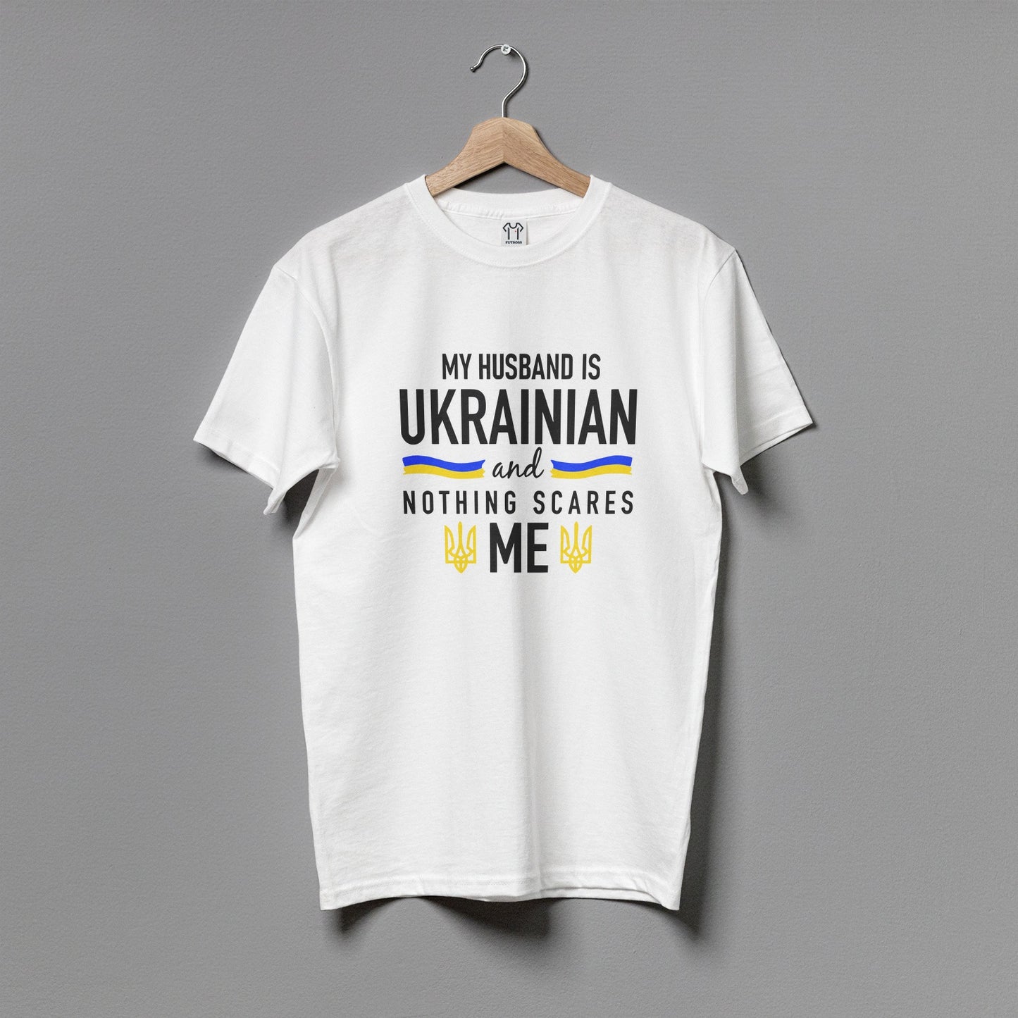 Жіноча футболка "My husband is Ukranian"