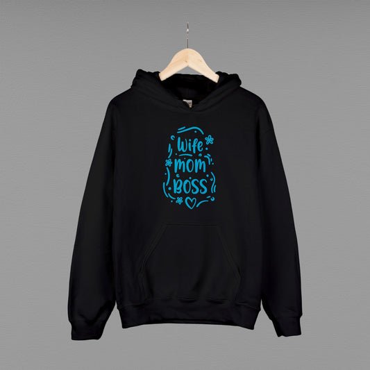 Толстовка (худі) "Wife mom boss"
