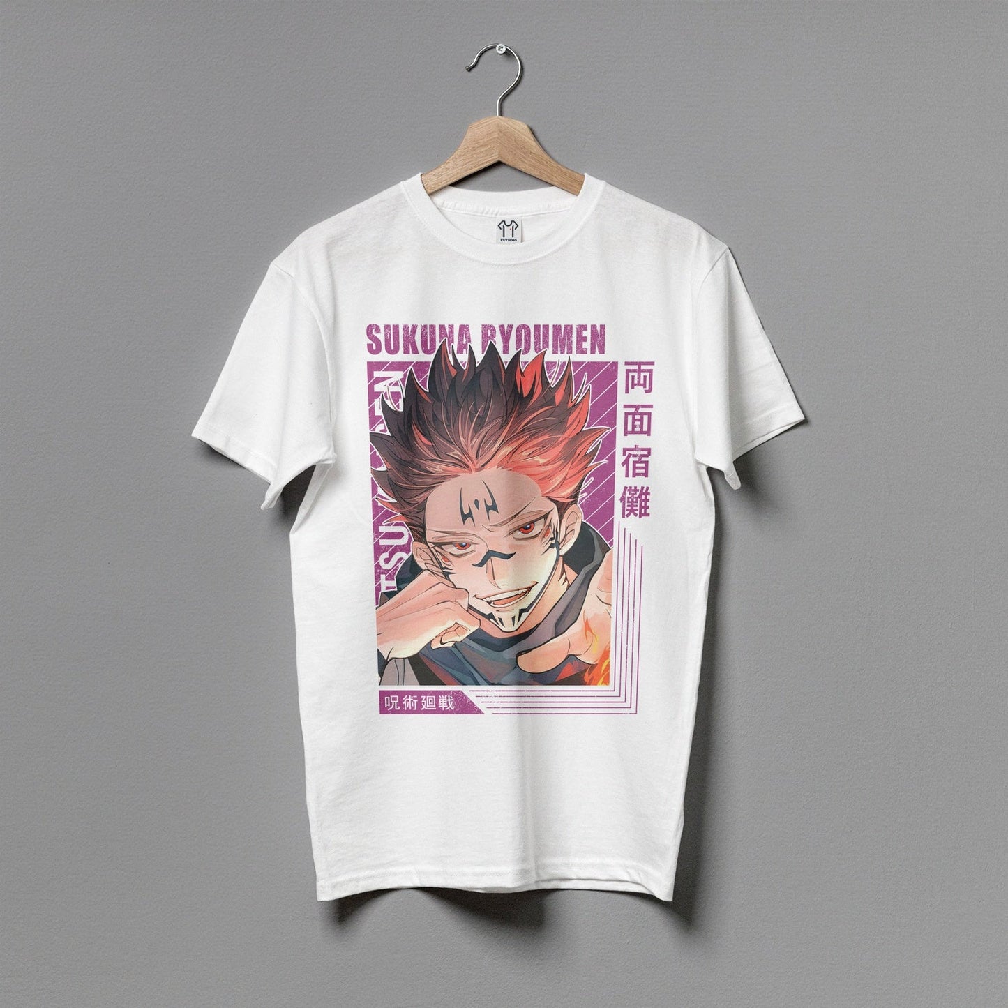 Футболка "Jujutsu Kaisen Sukuna Ryoumen" - XS, Білий