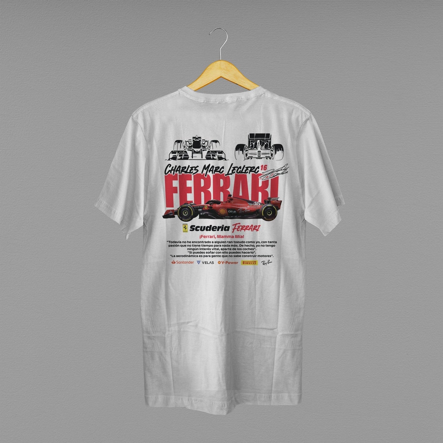 Футболка "Ferrari" - Білий, S