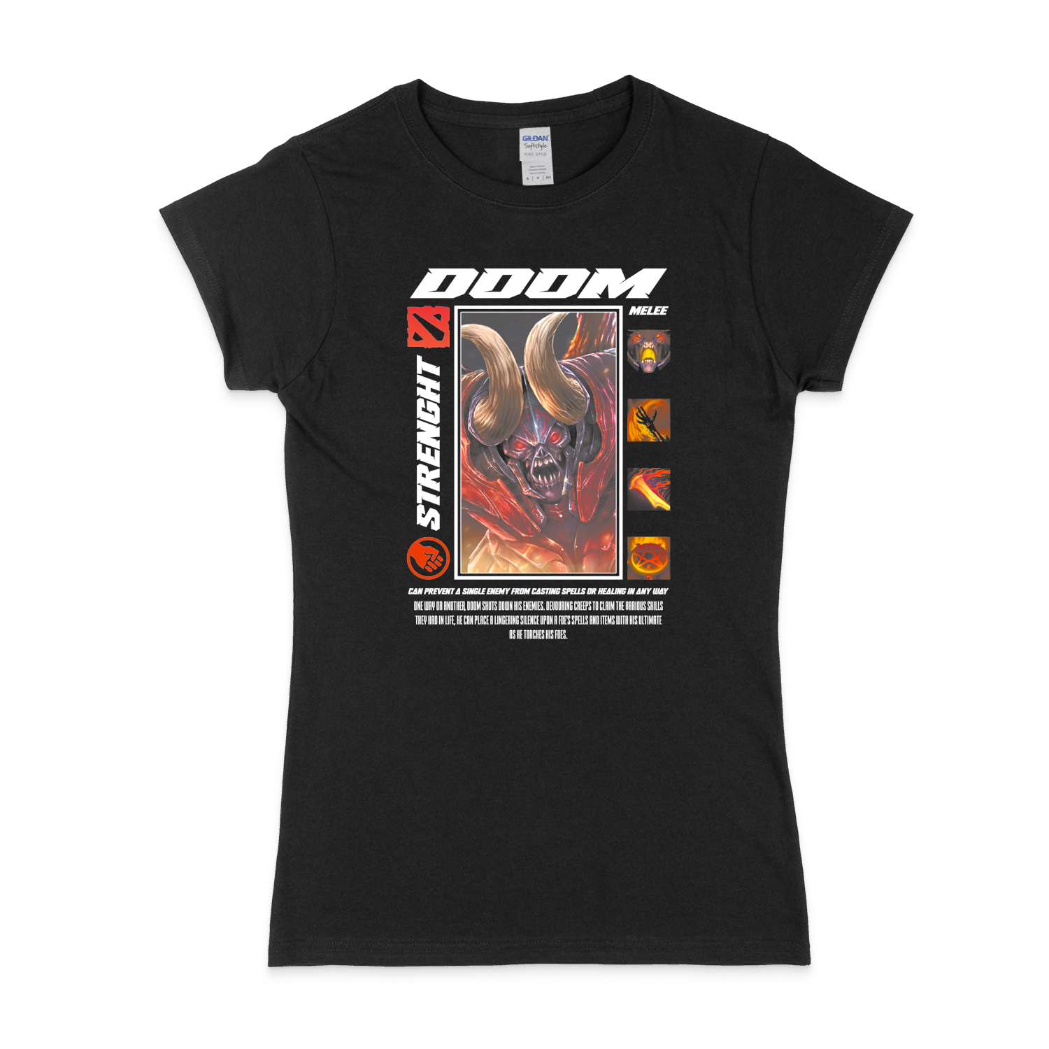 Жіноча футболка "DOOM - HALFTONE" - Futboss