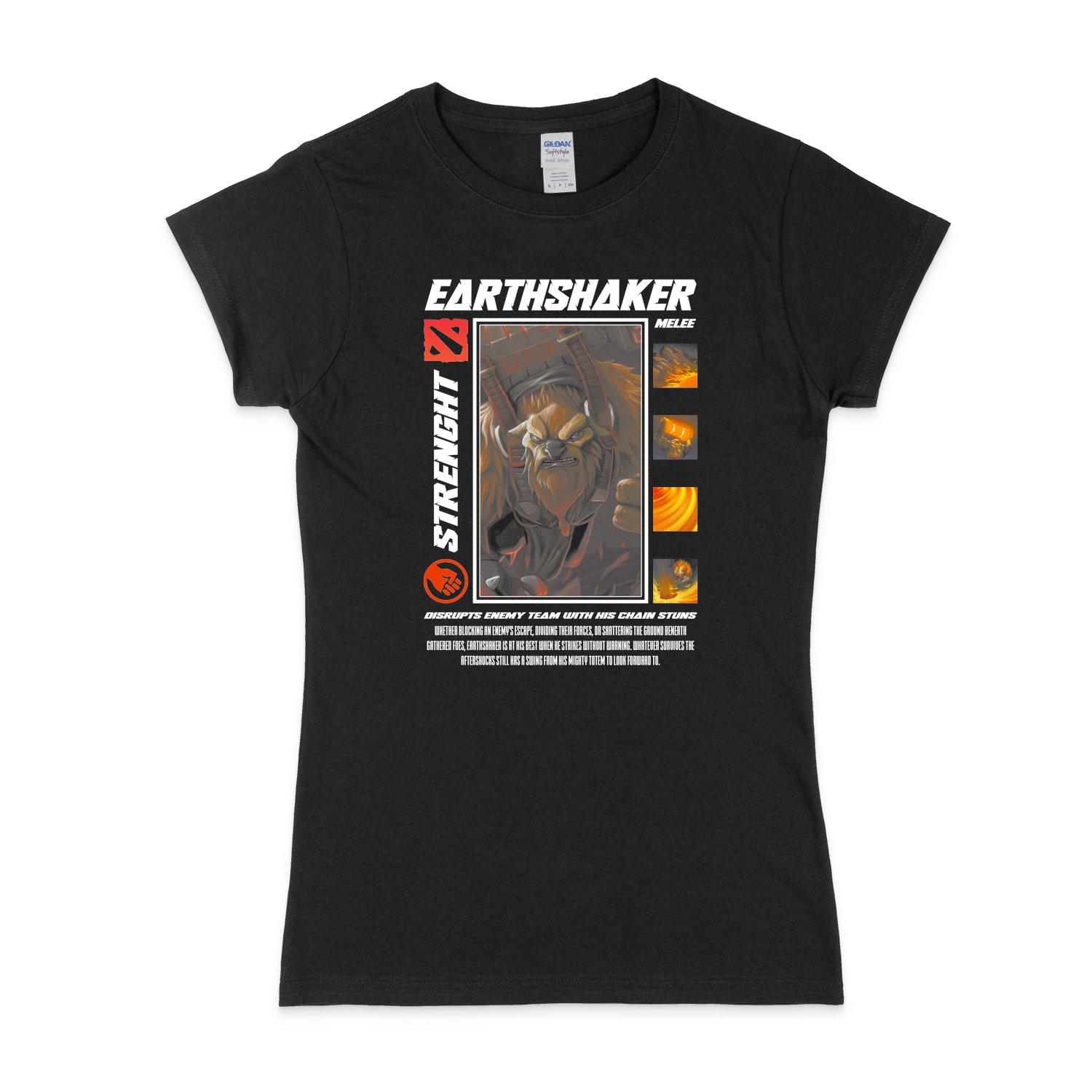 Жіноча футболка "EARTHSHAKER - HALFTONE" - Futboss