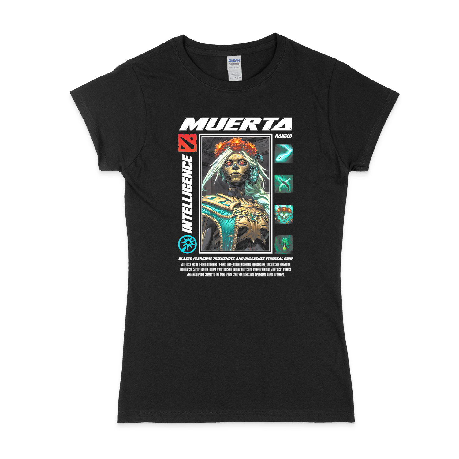 Жіноча футболка "MUERTA - HALFTONE"