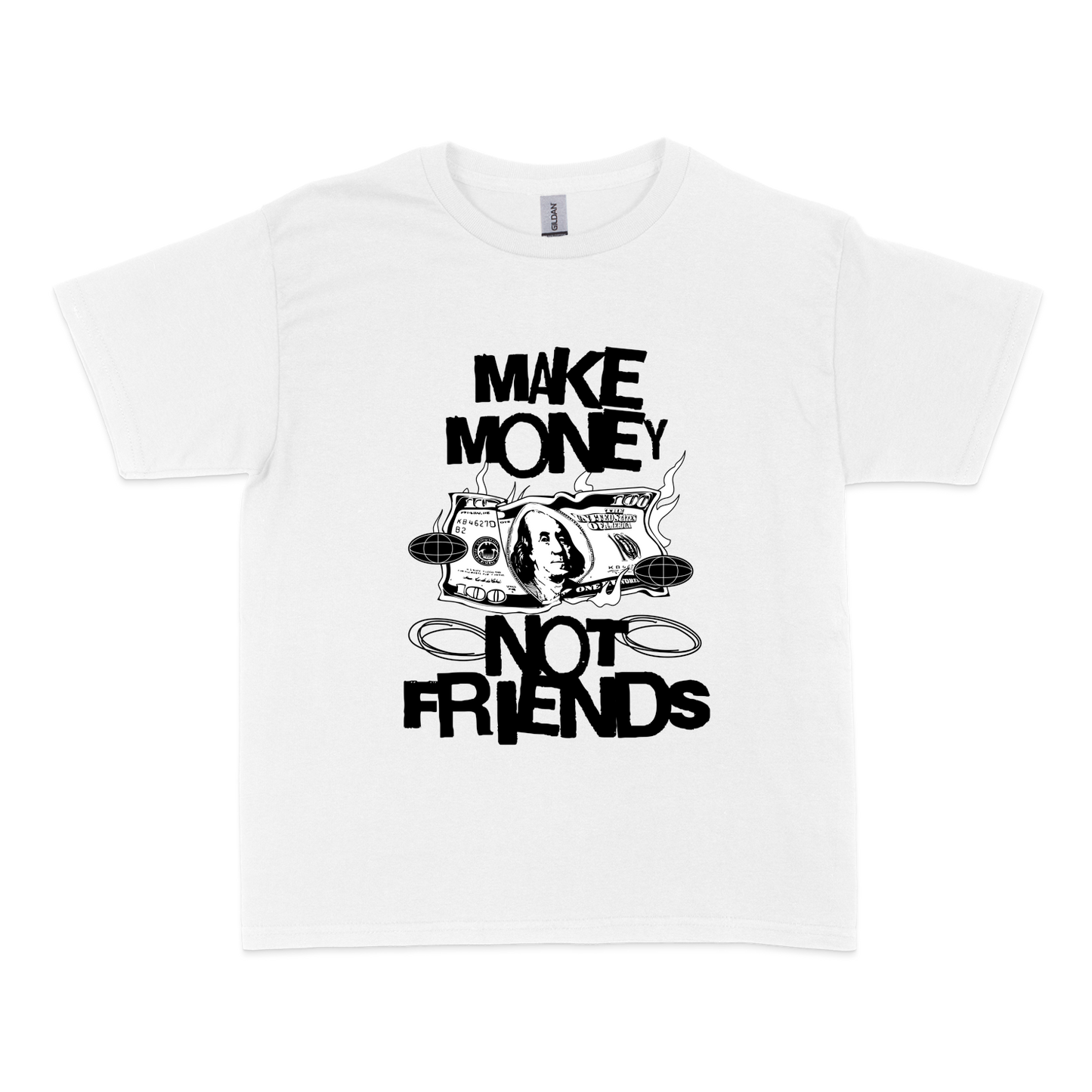 Чоловіча футболка "Make money not friends" - Futboss