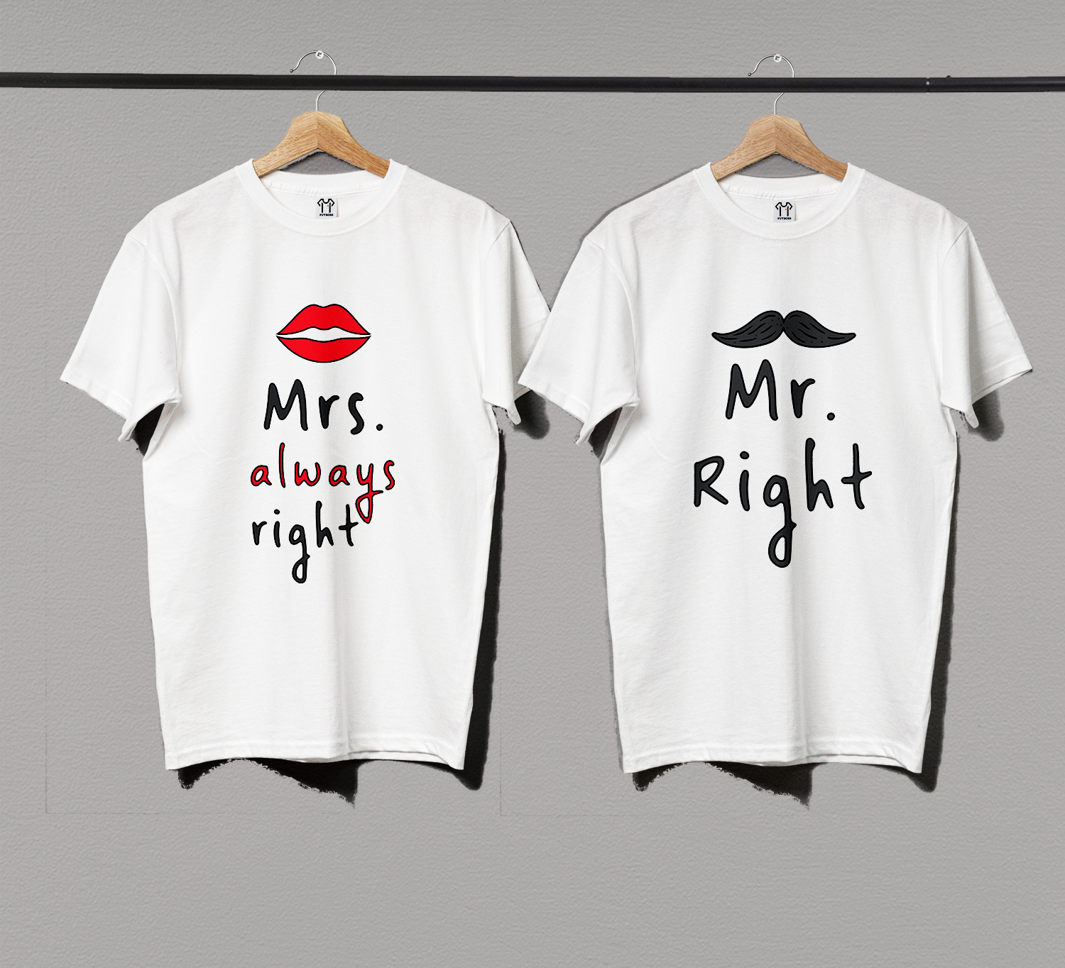Парні футболки "Mr. and Mrs. right"