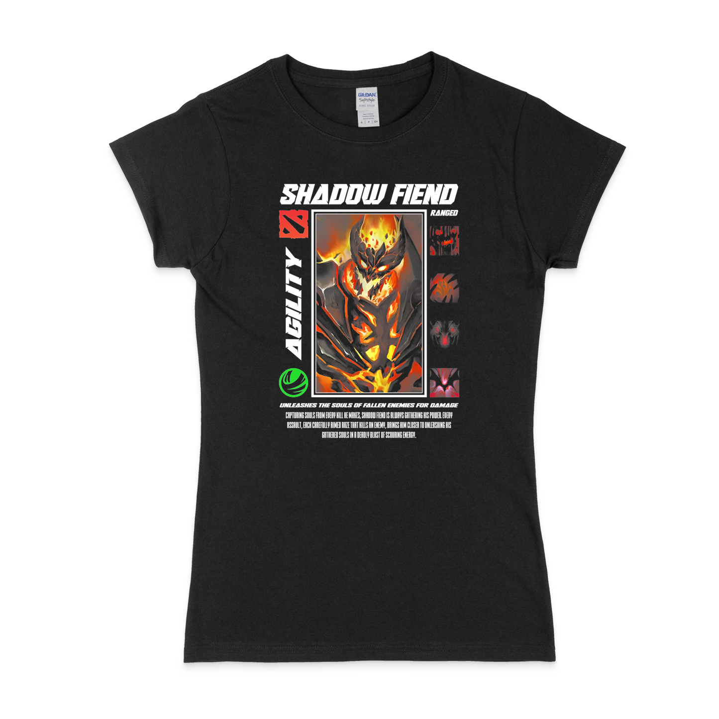 Жіноча футболка "SHADOW FIEND - HALFTONE" - Futboss