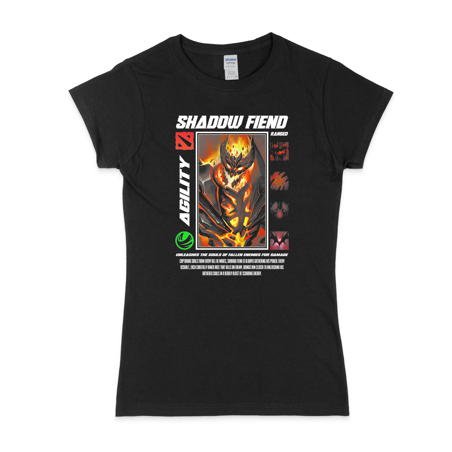 Жіноча футболка "SHADOW FIEND - HALFTONE" - Futboss