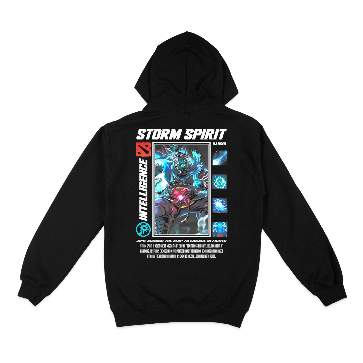 Толстовка (худі) "STORM SPIRIT - HALFTONE" - Futboss