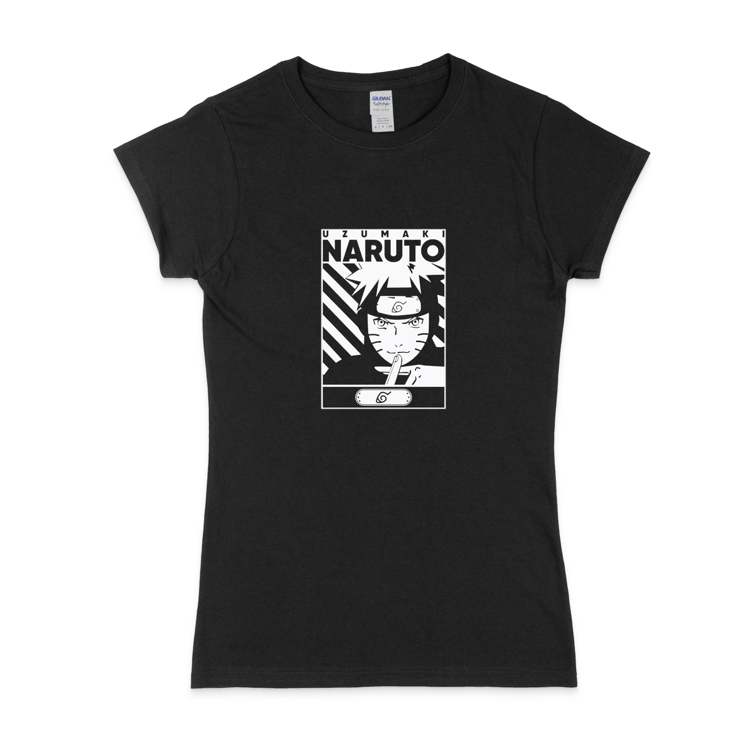 Жіноча футболка "Naruto Uzumaki Naruto Black and White" - Futboss