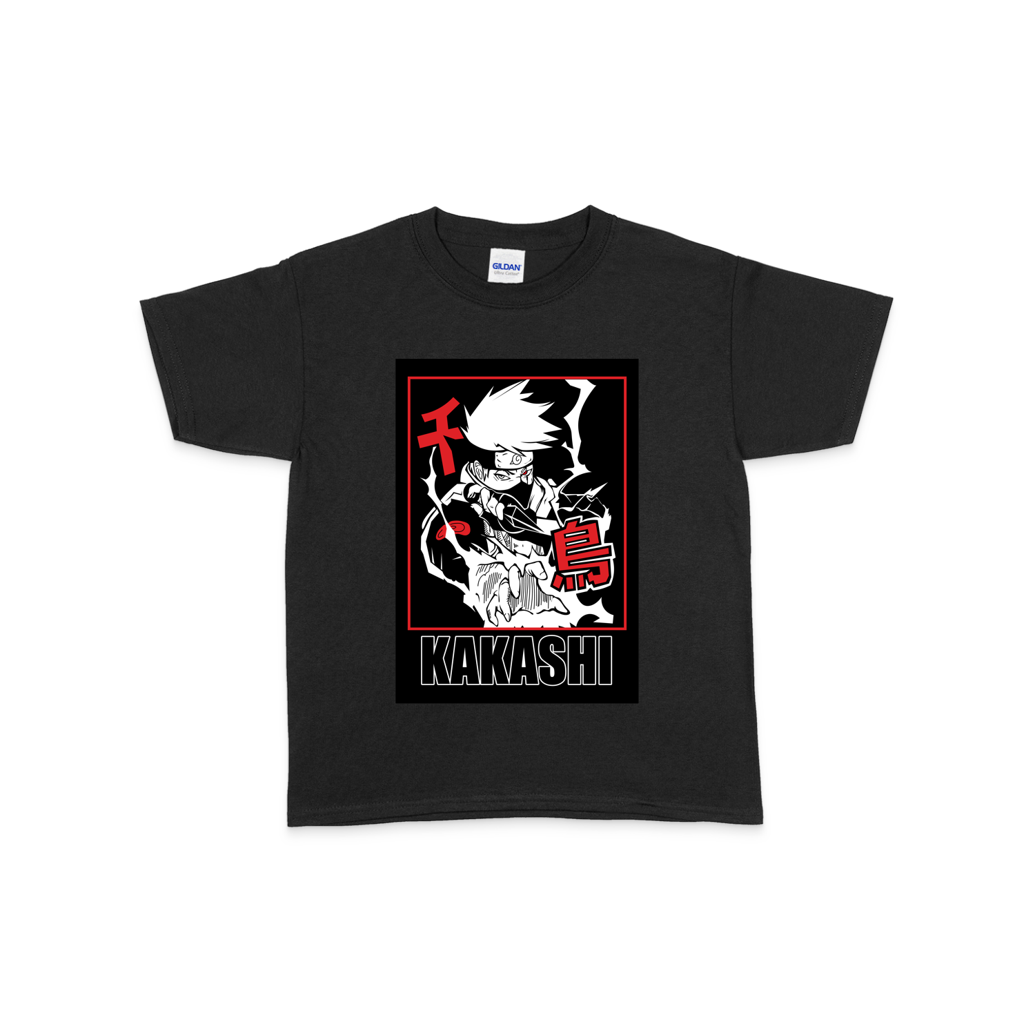 Дитяча футболка "Naruto Kakashi Black and White" - Futboss