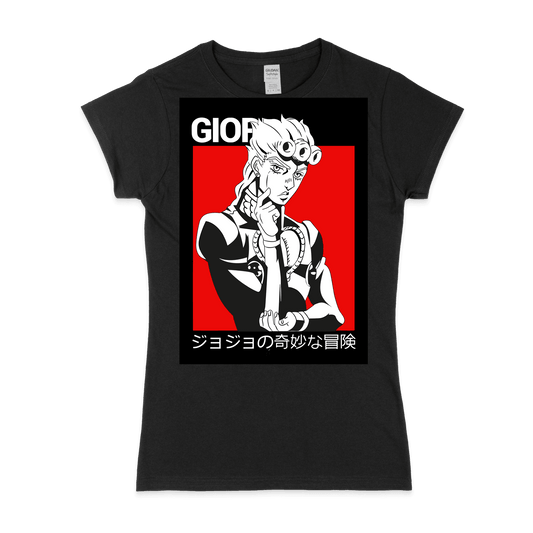 Жіноча футболка "JoJo's Bizarre Adventure Giorno Giovanna" - Futboss