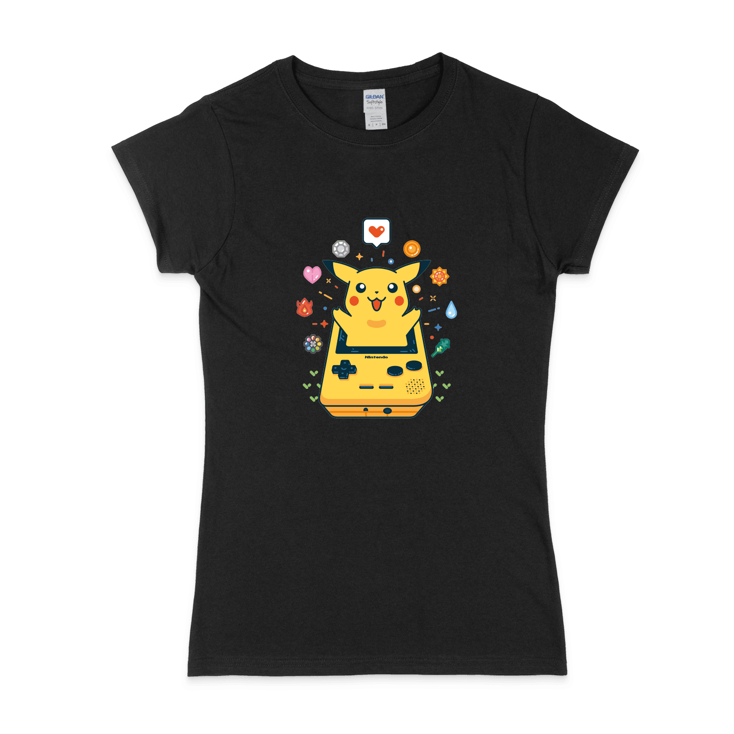 Жіноча футболка "Pokemon Pickachu and Game Boy" - Futboss