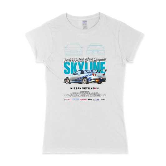 Жіноча футболка "Nissan skyline GTR R34" - Futboss