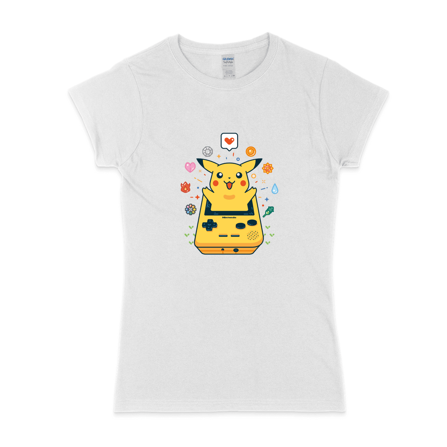 Жіноча футболка "Pokemon Pickachu and Game Boy" - Futboss